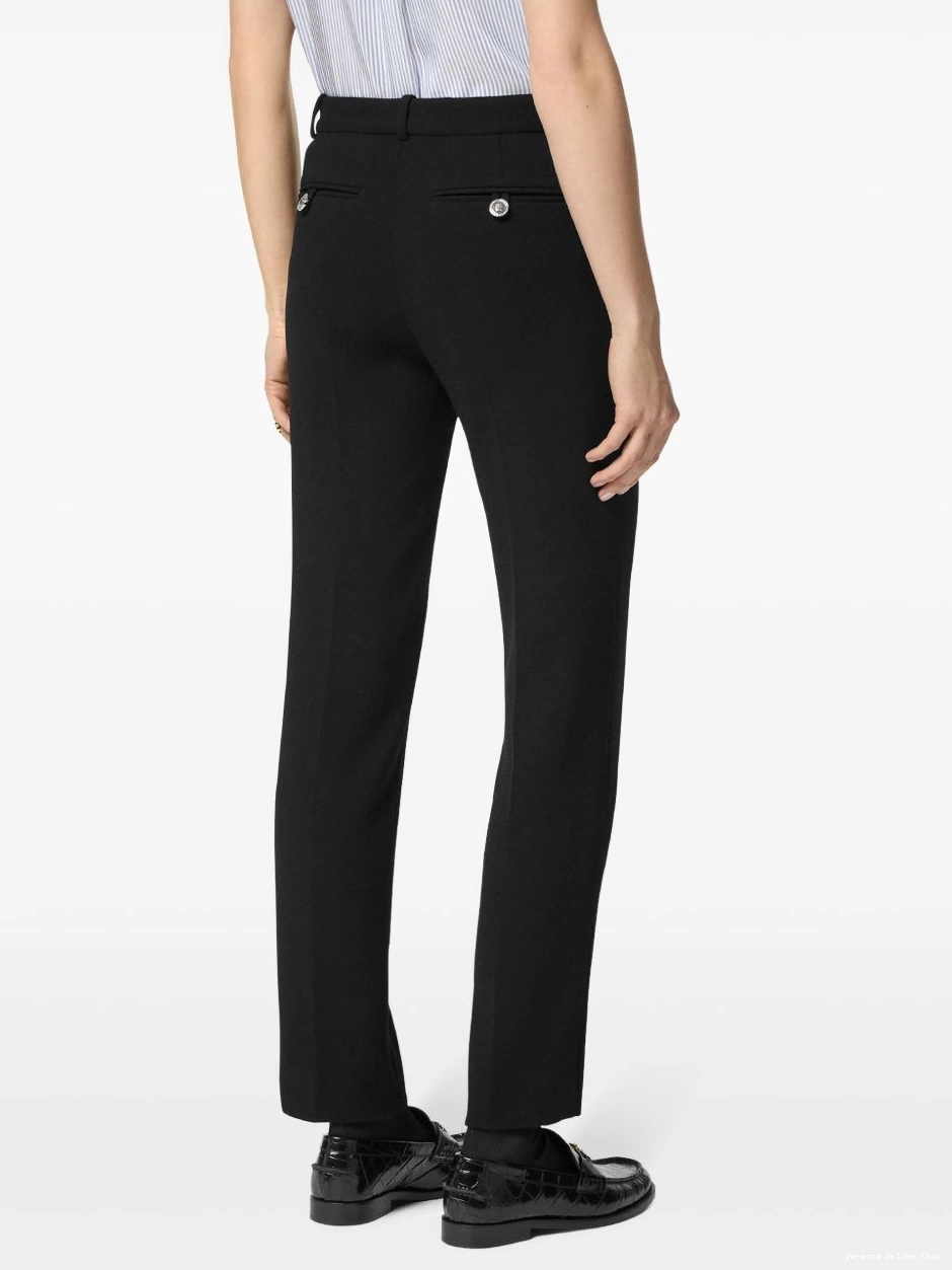 Affordable Women slim-cut trousers low-rise Versace 0723